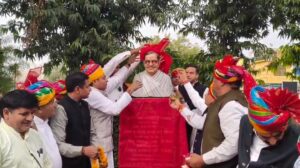 कोटड़ी पंचायत समिति में पंडित दीनदयाल उपाध्याय की प्रतिमा स्थापित, संविधान दिवस पर ली शपथ