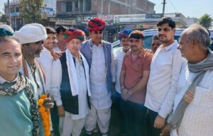 कांग्रेस ग्रामीण जिला अध्यक्ष जाट का सवाईपुर में स्वागत